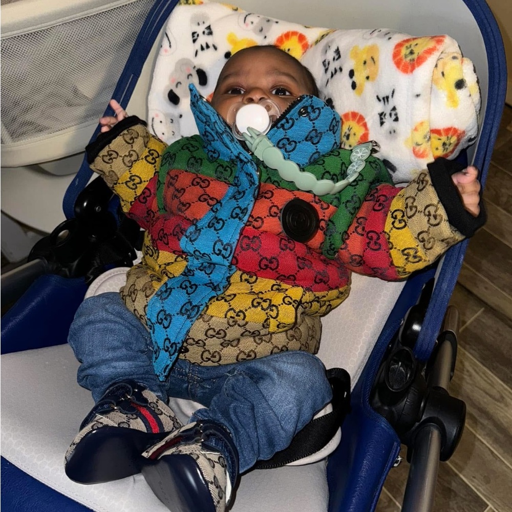 Baby Gucci coat and baby Dior coat